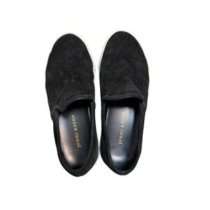 Jenni Kayne Womens Black Suede Slip On Sneakers Low Top Shoes Size 37 EU